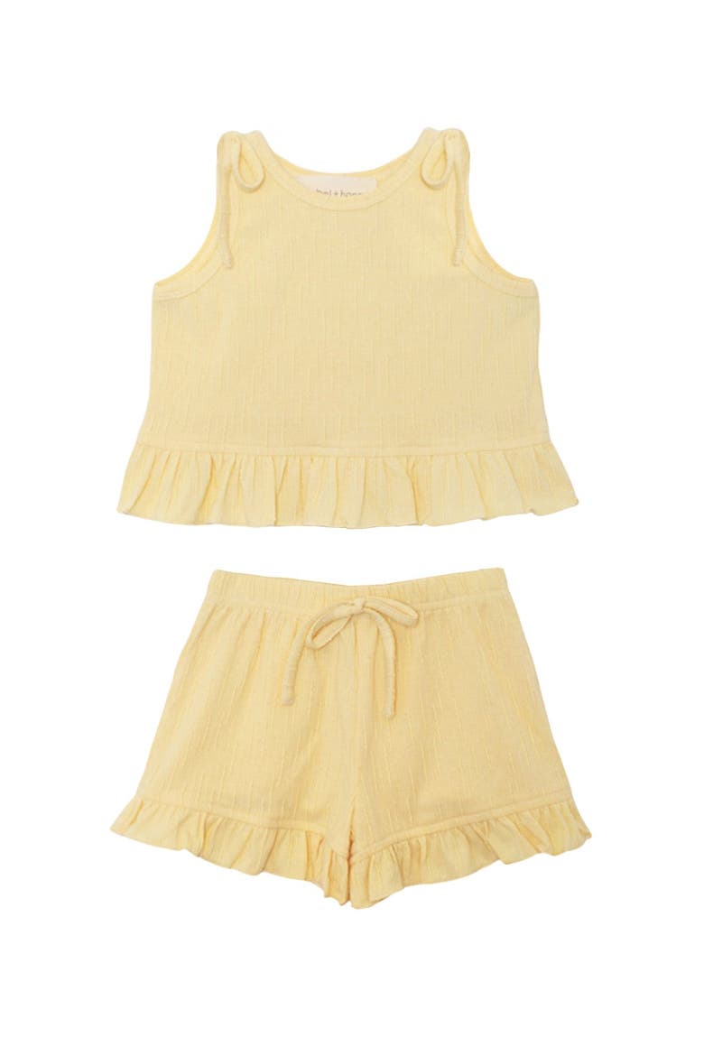Sonny Sleeveless with Knot Detail Two Piece Set, Main, color, Yellow