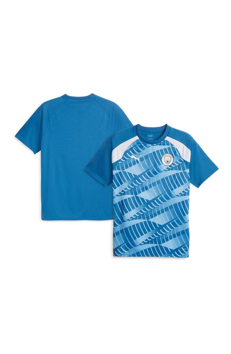 PUMA Men's Puma Blue Manchester City 2023/24 Pre-Match Jersey, Main, color, Blue