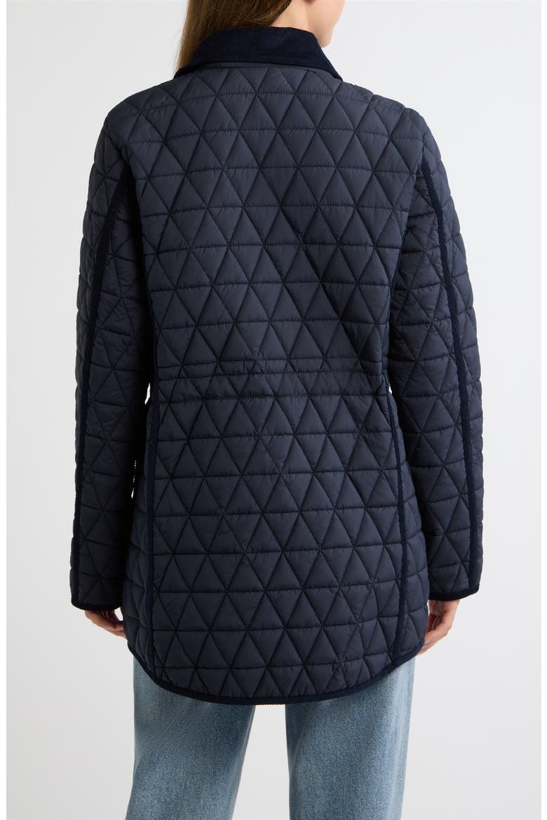 Quilted Hooded Jacket, Alternate, color, NAVY