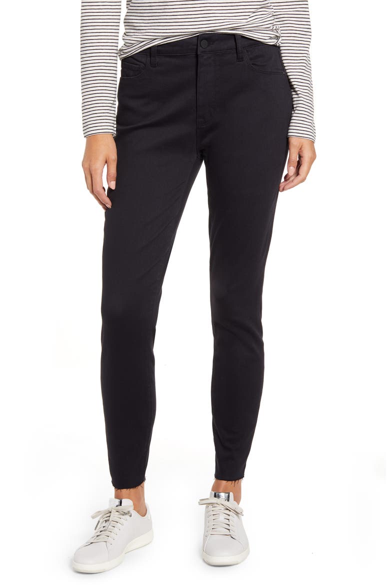 Denim High Waist Skinny Jeans, Main, color, BLACK
