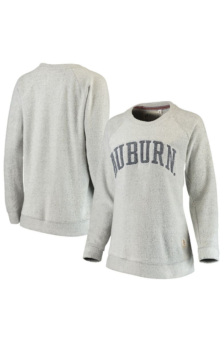 PRESSBOX Women's Pressbox Gray Auburn Tigers Helena Comfy Sweatshirt, Alternate, color,