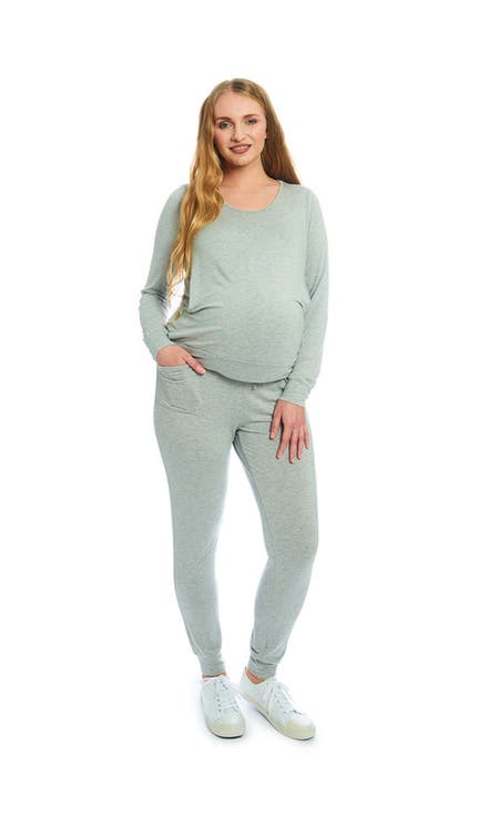 Whitney During & After 2-Piece Maternity/Nursing Top & Pant Set