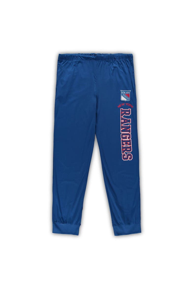 Men's Concepts Sport Blue New York Rangers Big & Tall Pullover Hoodie & Joggers Sleep Set, Alternate, color, Blue