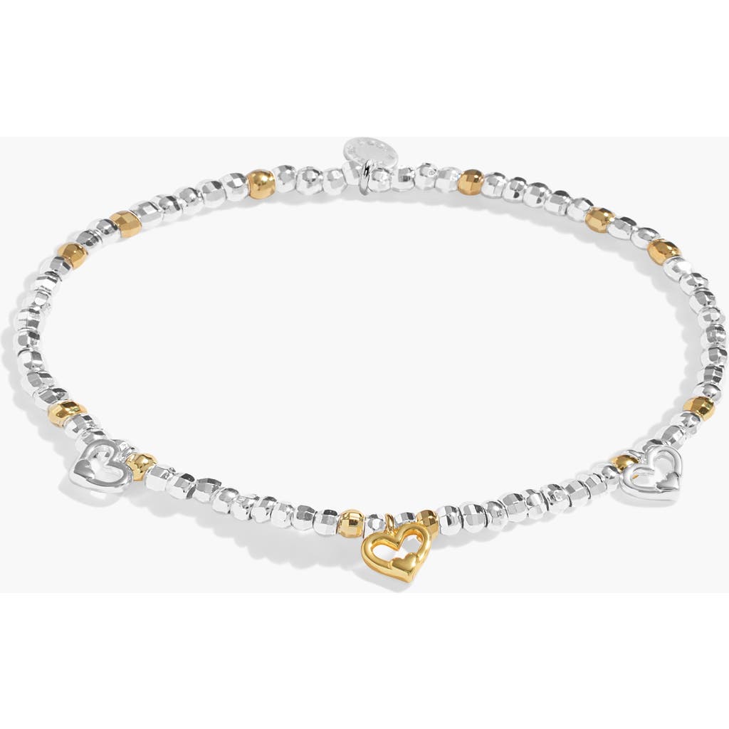 A Littles & Co. A Littles & Co Sparkle Confetti A Little 'wonderful Mom' Bracelet In Silver And Gold-tone Plating In Silver