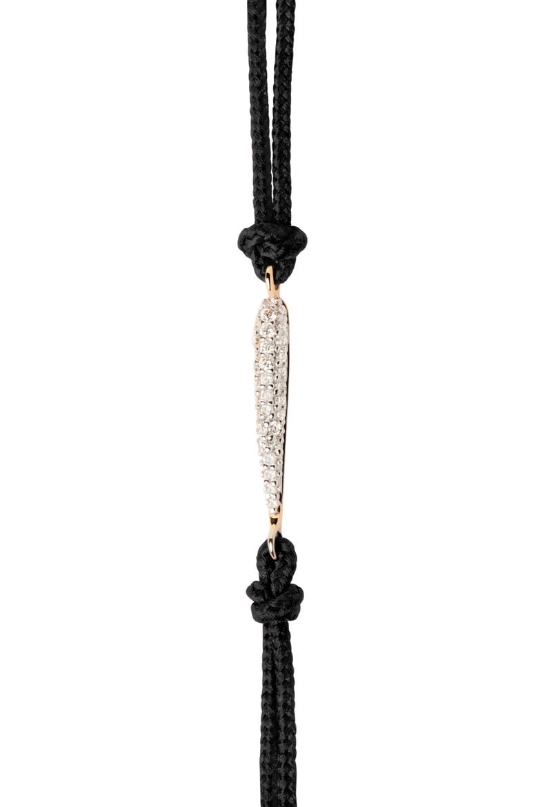 Nina Diamond Cord Bracelet, Alternate, color, Black