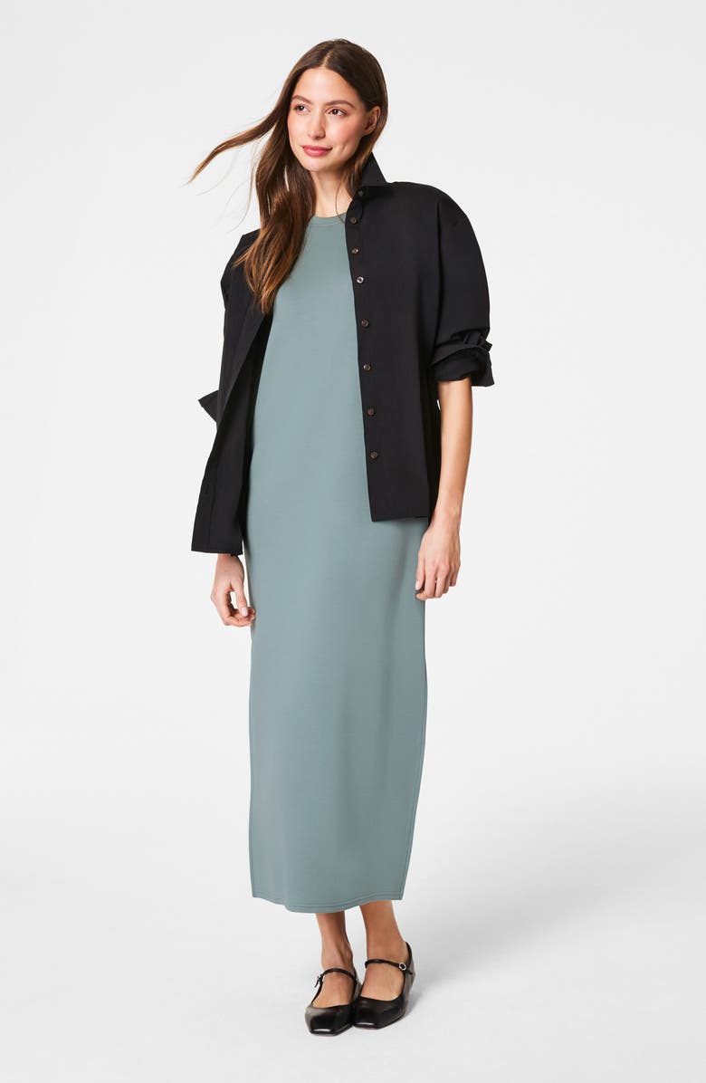 SPANX<sup>®</sup> AirEssentials Stripe Side Slit Maxi Dress, Alternate, color, Fennel