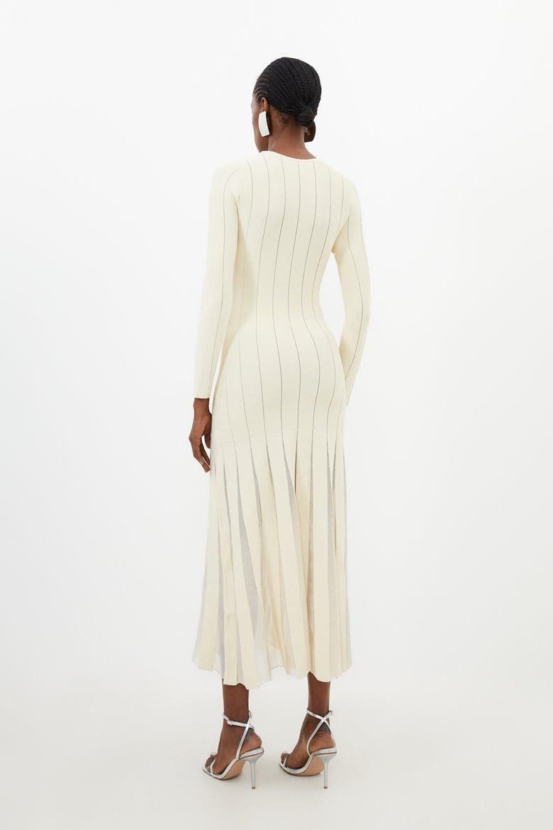 Filament Full Skirt Knit Midi Dress, Alternate, color, Ivory