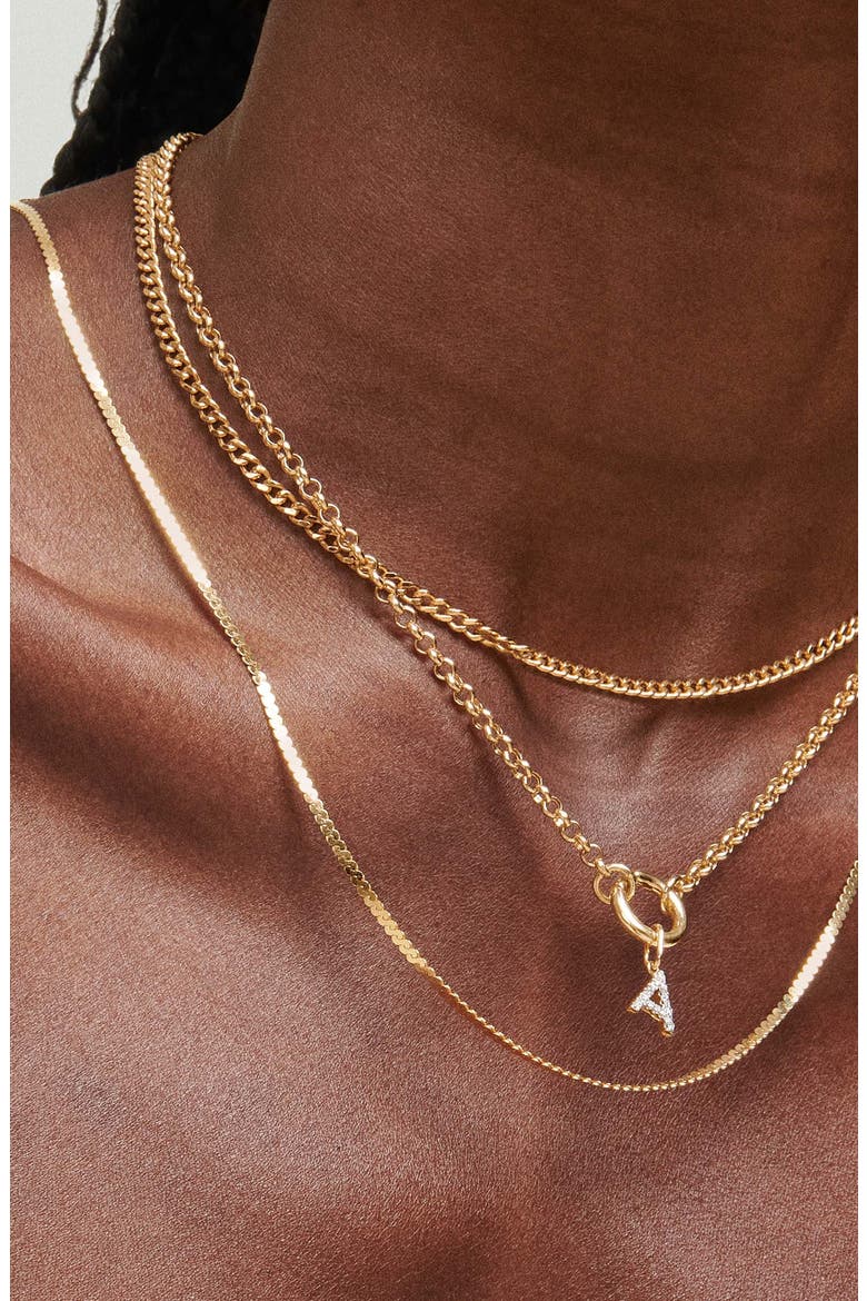 Curb Chain Necklace, Alternate, color, Yellow Gold