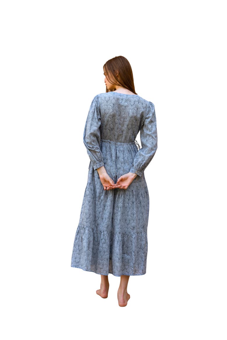 Hand-Printed Ashbury Dress, Alternate, color, Grey - M/L