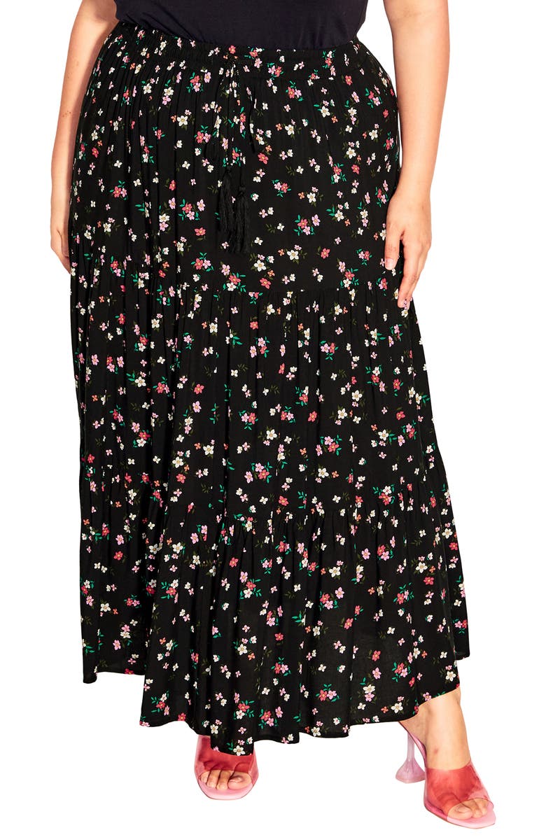 City Chic Peyton Floral Skirt, Main, color,