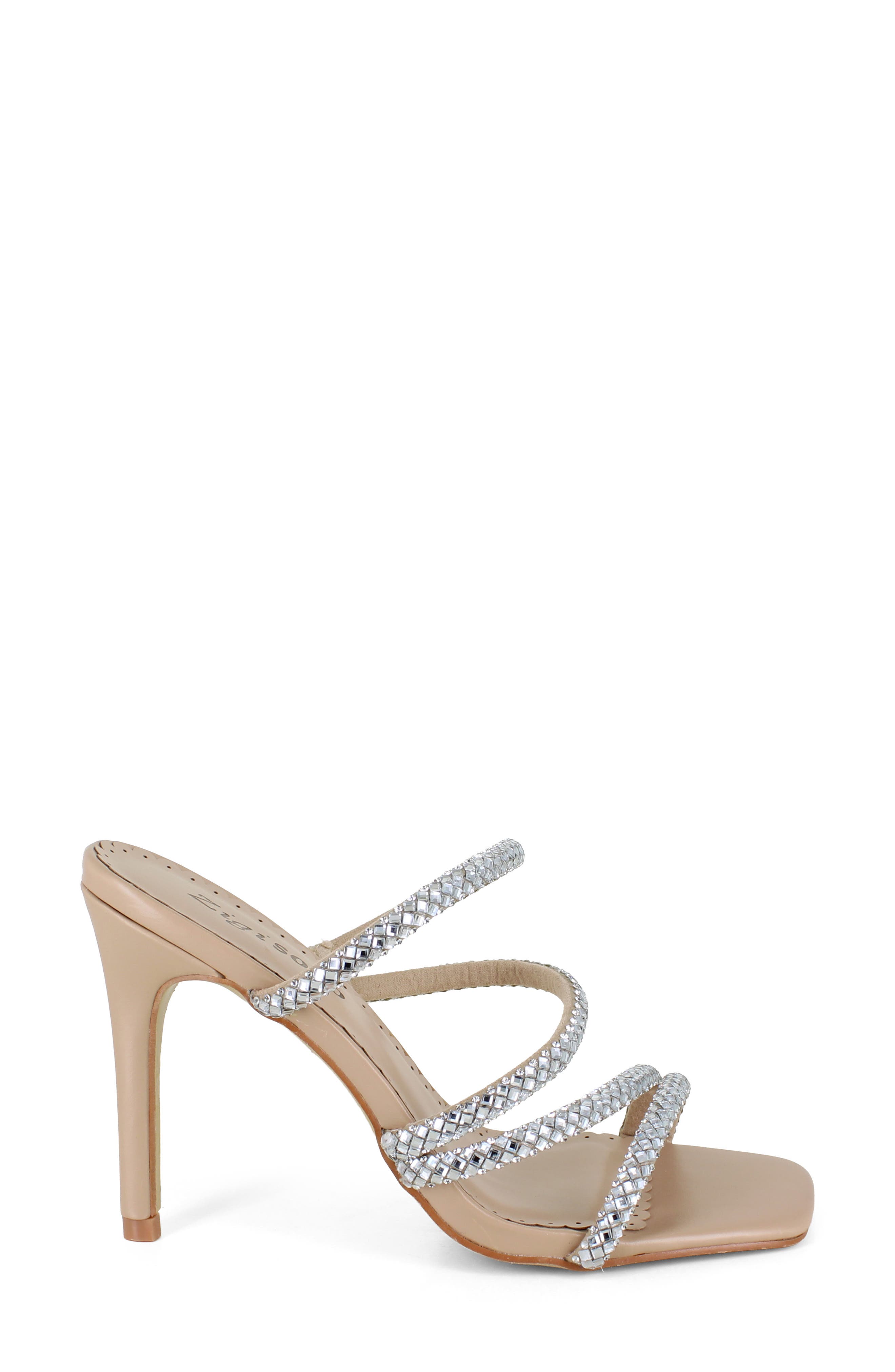 Rhinestone Strap Stiletto Sandal, Alternate, color, BEIGE SUEDETTE