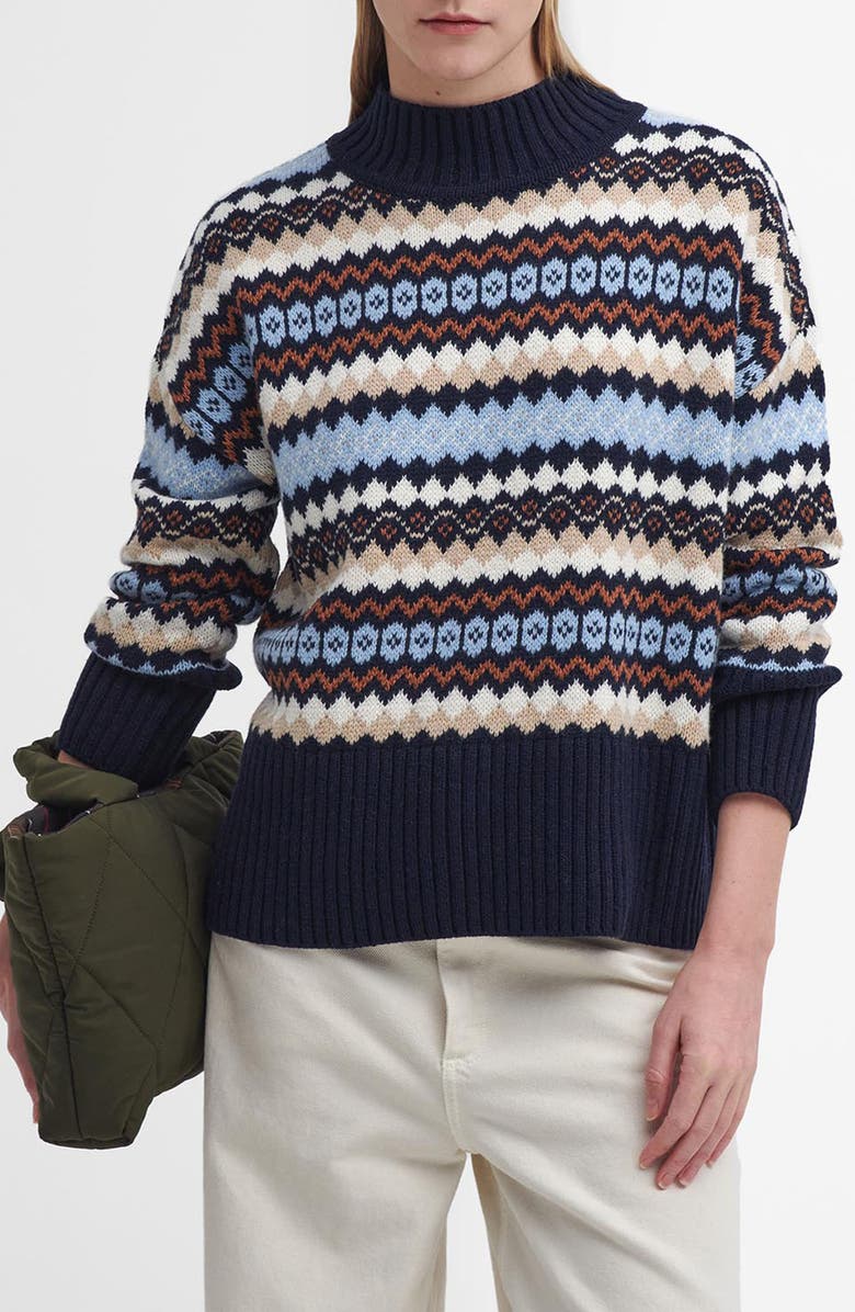 Barbour Larisa Mock Neck Sweater, Main, color, 