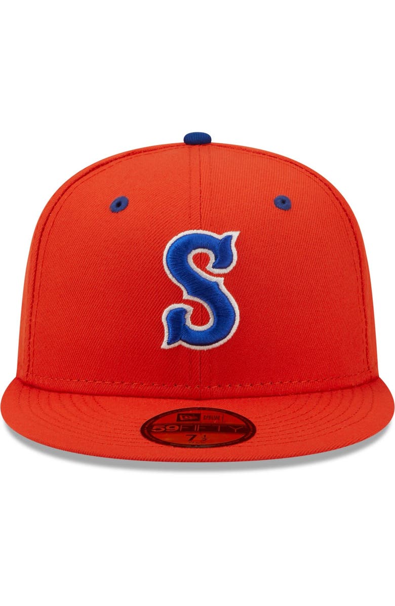 New Era Men's New Era Orange Syracuse Mets Authentic Collection 59FIFTY Fitted Hat, Alternate, color, Orange