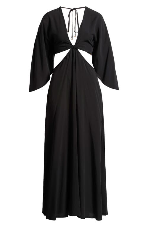 Boamar Avalon Cutout Cover-up Maxi Dress In Black