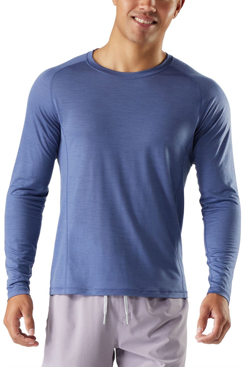 Active Ultralight Long Sleeve Performance T-Shirt, Main, color, NIGHTFALL BLUE