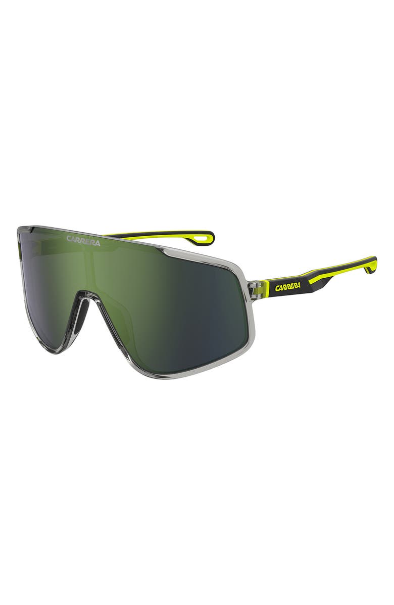 Carrera Eyewear 99mm Shield Sunglasses, Alternate, color, Grey Yellow