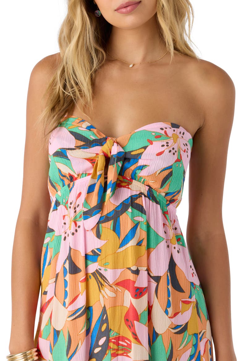 Isadora Floral Strapless Maxi Dress, Alternate, color, MULTI COLORED