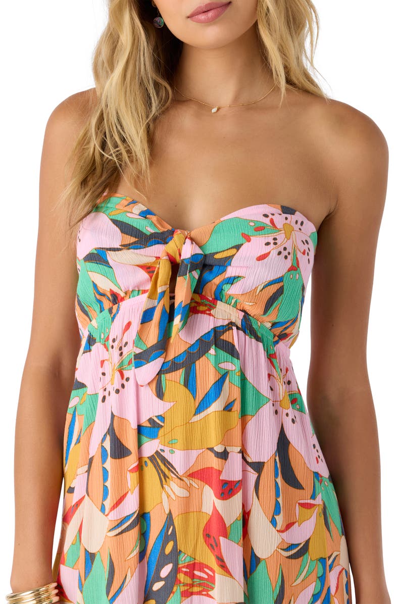 O'Neill Isadora Floral Strapless Maxi Dress, Alternate, color,