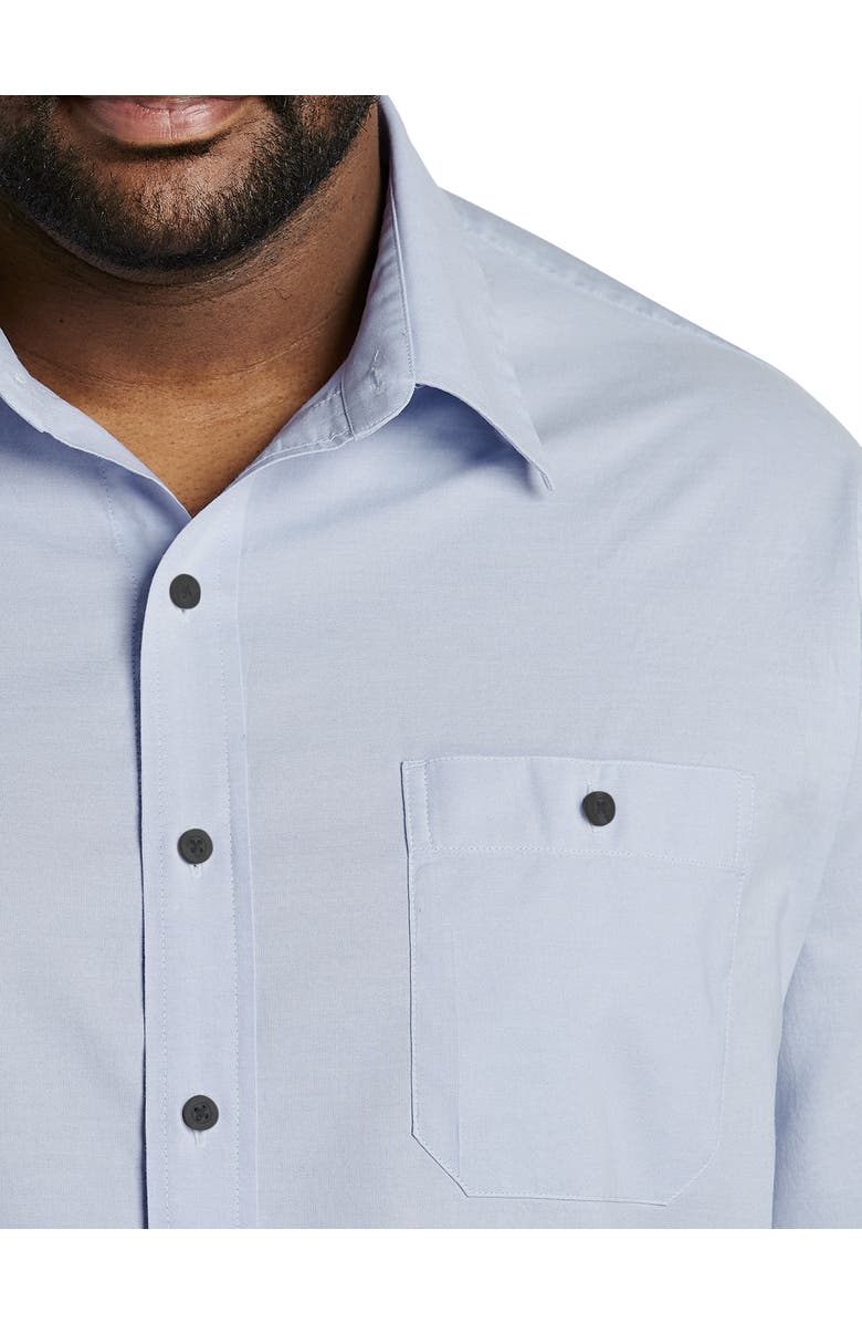 True Nation by DXL Big & Tall Washed Oxford Rolled-Sleeve Sport Shirt, Alternate, color, Tradewinds