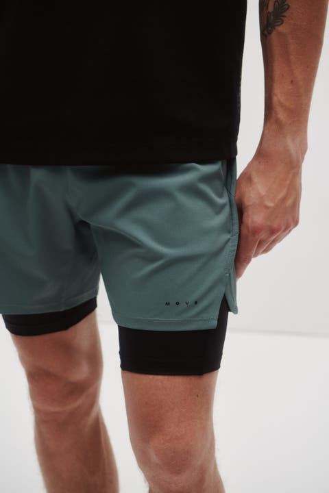 Double-Layered Sports Shorts With Drymove