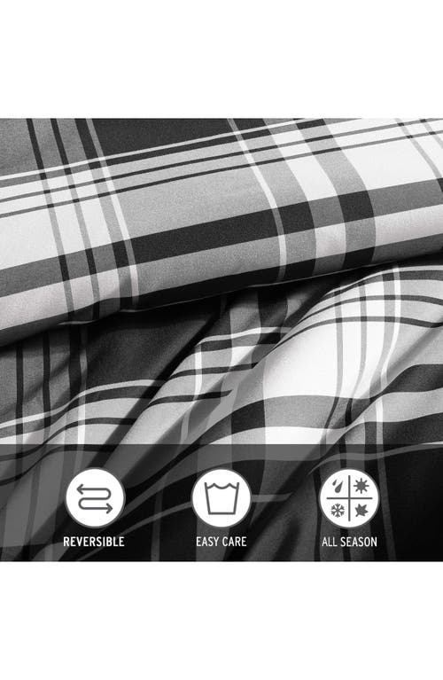 Eddie Bauer Saddle Mountain Plaid Comforter Set In Black