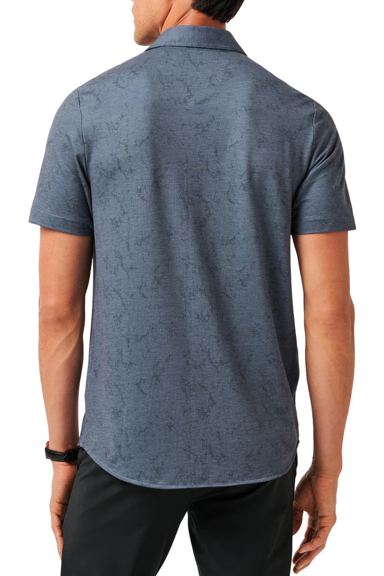 Featherweight Tides Short Sleeve Button-Up Shirt, Alternate, color, MOOD INDIGO/ VINTAGE INDIGO