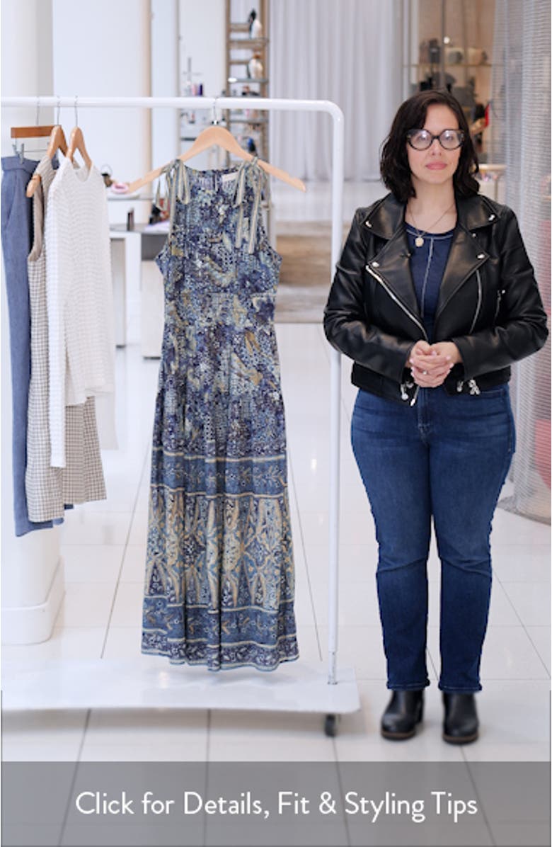 Essie Smocked Waist Sleeveless Maxi Dress, sales video thumbnail