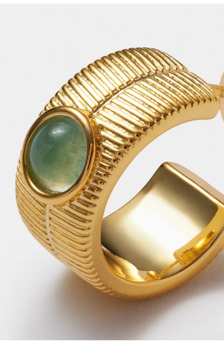 Katie Loxton 'August' Waterproof Gold Birthstone Hoop Earrings, Alternate, color, August