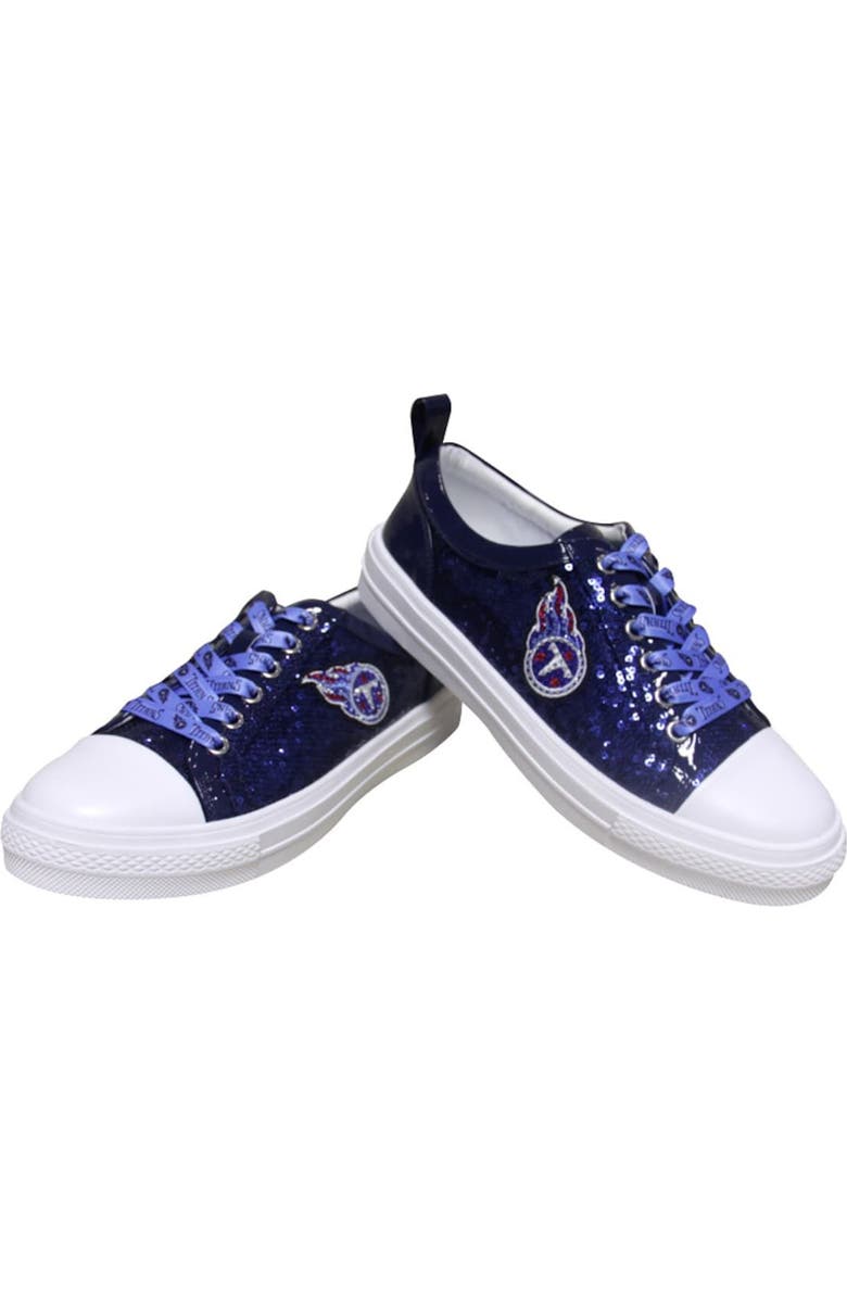 CUCE Women's Cuce Navy Tennessee Titans Team Sequin Sneakers, Alternate, color,