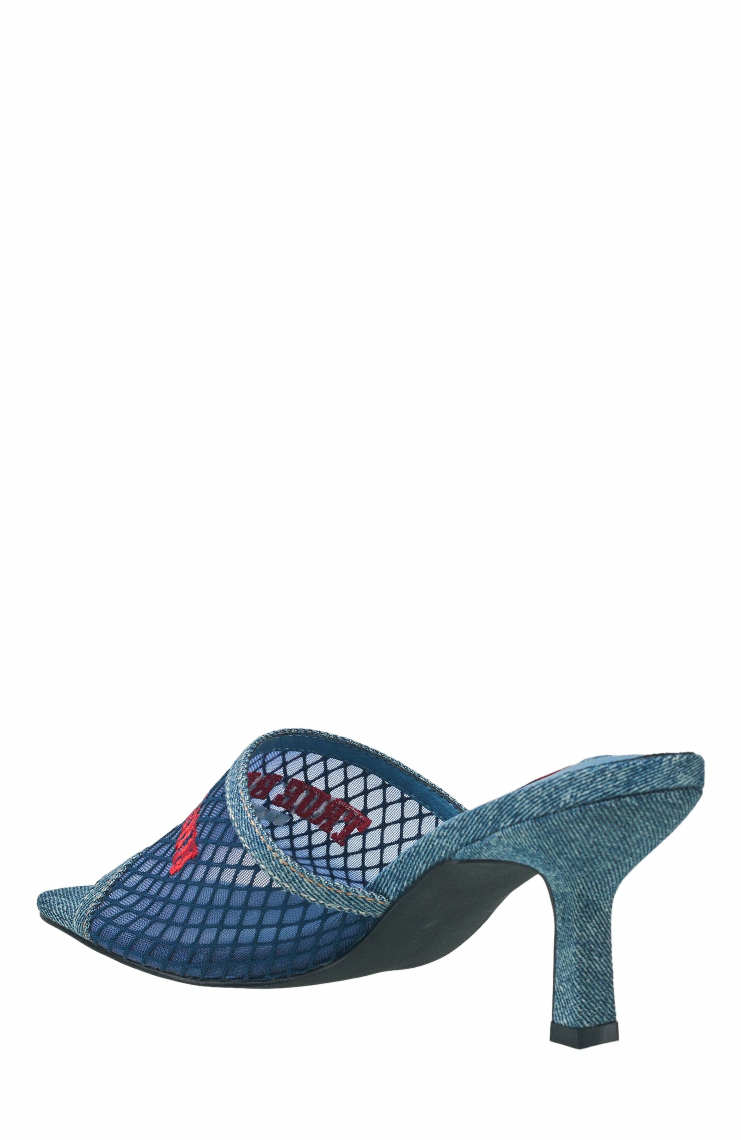 Coi Mesh Slip on Heel, Alternate, color, BLUE