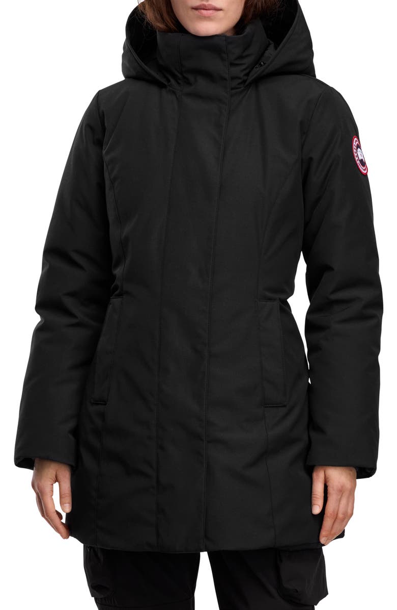Canada Goose Leslie 625 Fill Power Down Parka, Main, color, Black