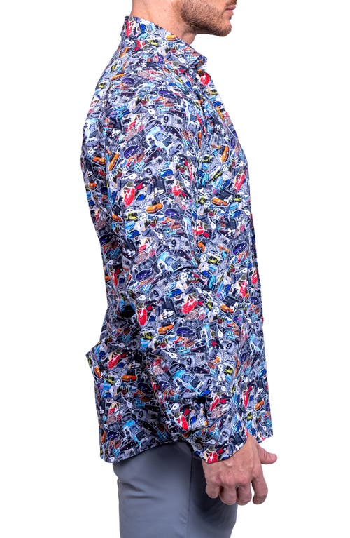 Maceoo Fibonacci Resistance Contemporary Fit Button-up Shirt In Multi