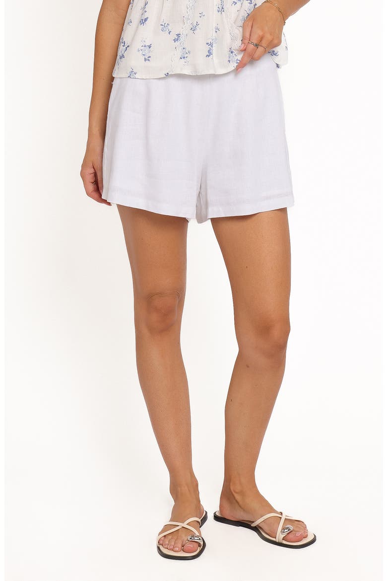 Donna High Waist Shorts, Main, color, WHITE