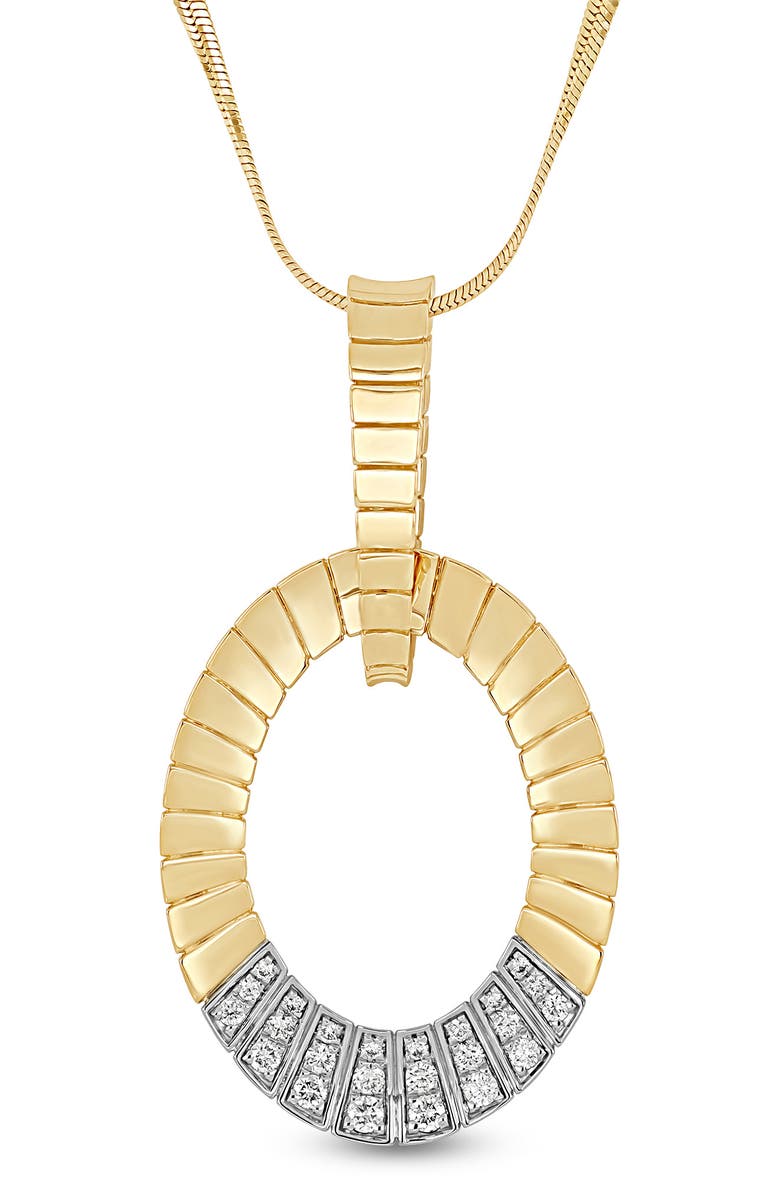 Bony Levy 18K Gold Cleo Diamond Pendant Necklace, Alternate, color, Two Tone
