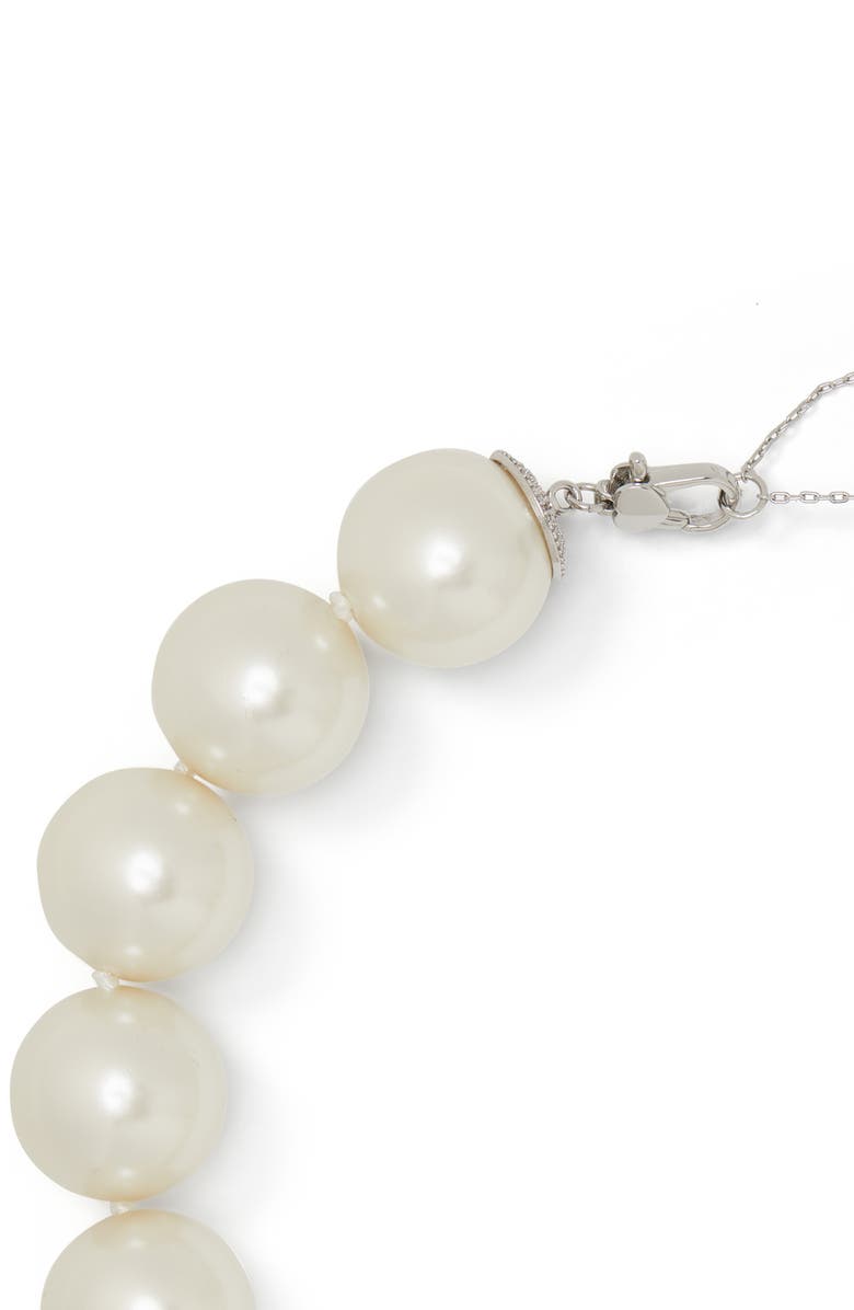 Kate Spade New York imitation pearl beaded collar necklace, Alternate, color,