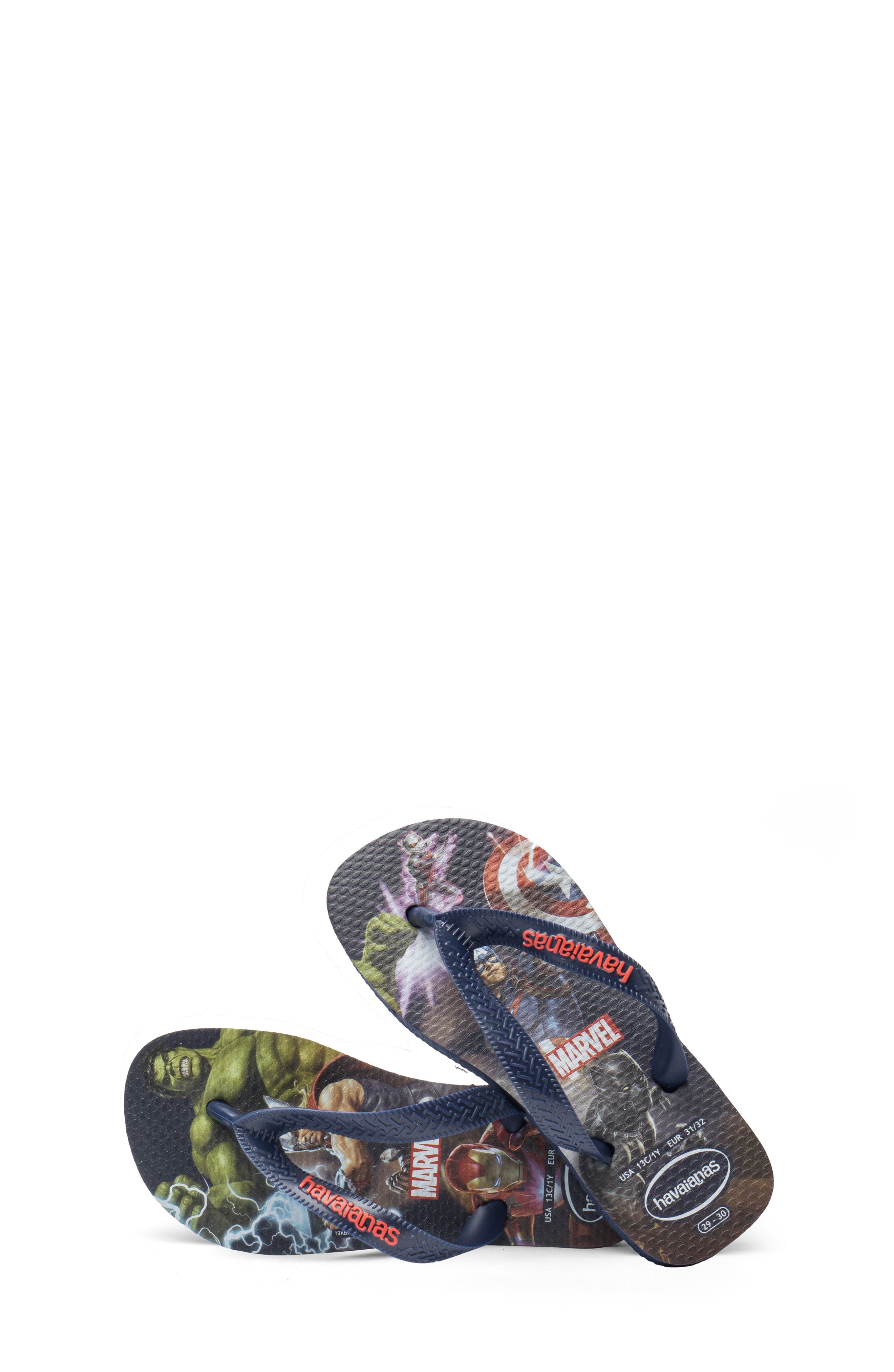 Top Marvel Flip Flop, Alternate, color, NAVY BLUE