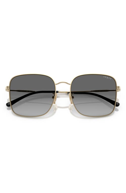 Vogue 57mm Gradient Square Sunglasses In Pale Gold