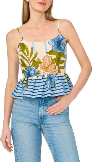 Halogen® Peplum Border Tank | Nordstromrack