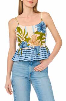 Halogen® Peplum Border Tank