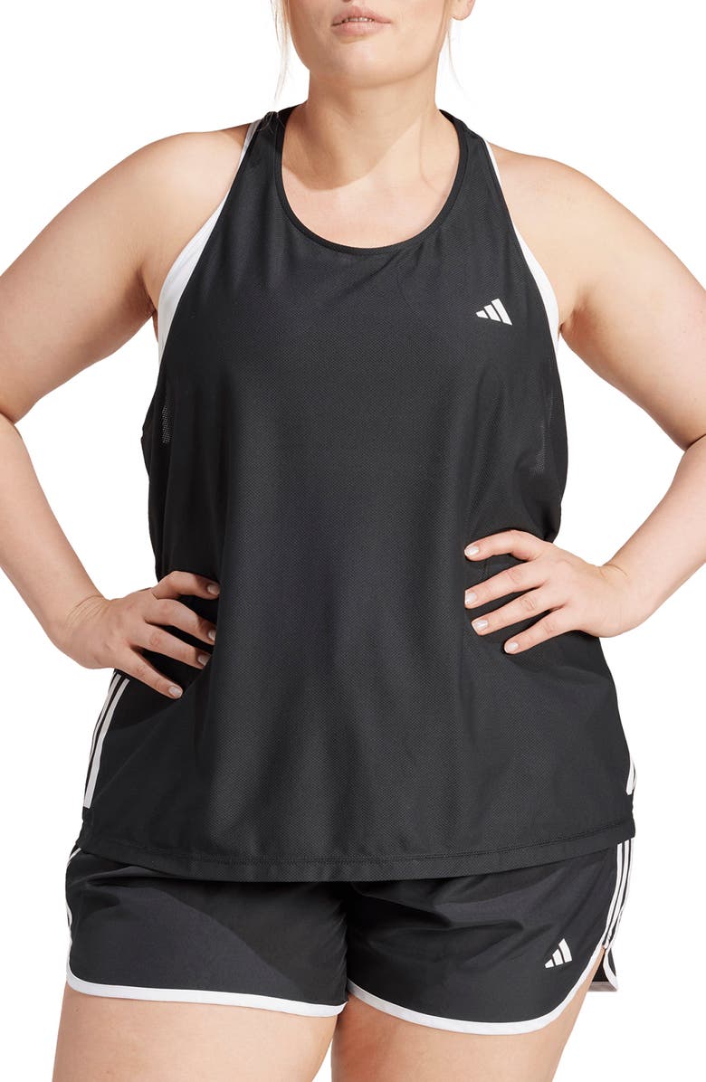 adidas Own The Run Tank Top, Main, color, Black
