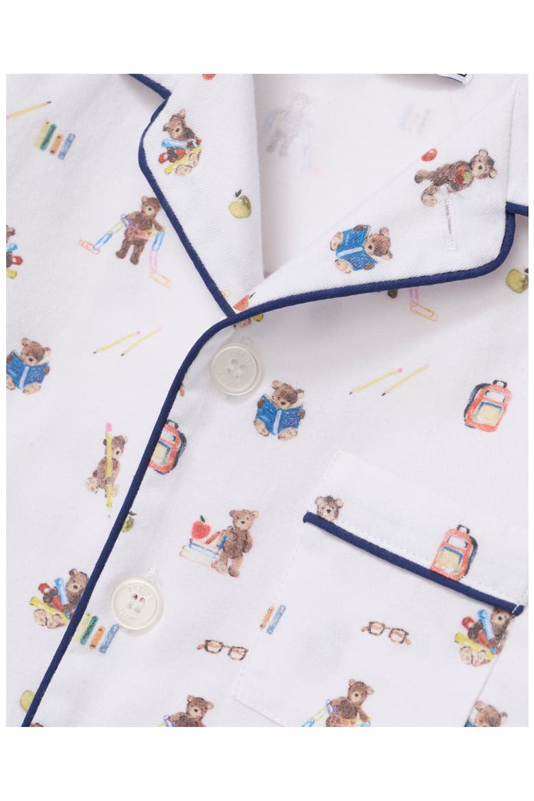Kids' Two-Piece Cotton Blend Short Pajamas, Alternate, color, MEDIUM BROWN