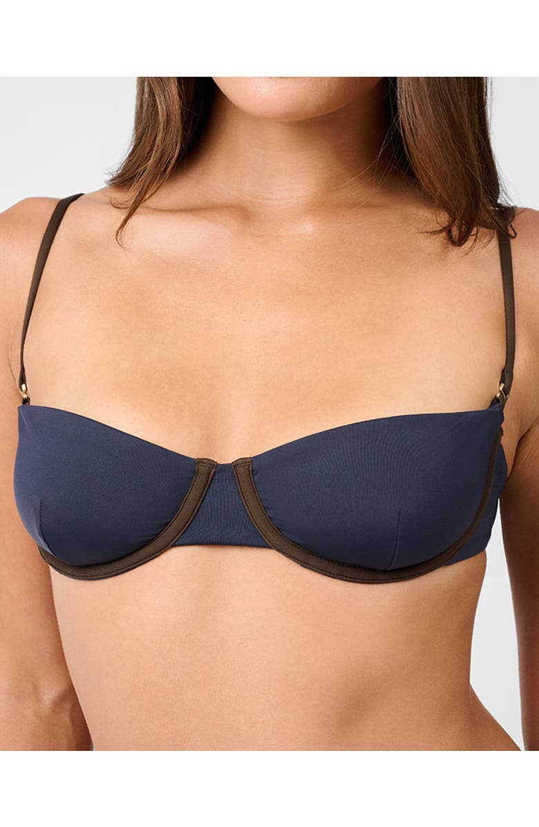 WeWoreWhat Balconette Top, Alternate, color, Dark Navy/Mhgny