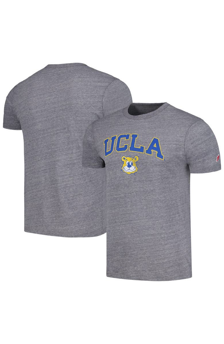 LEAGUE COLLEGIATE WEAR Men's League Collegiate Wear Heather Gray UCLA Bruins Tall Arch Victory Falls Tri-Blend T-Shirt, Alternate, color,