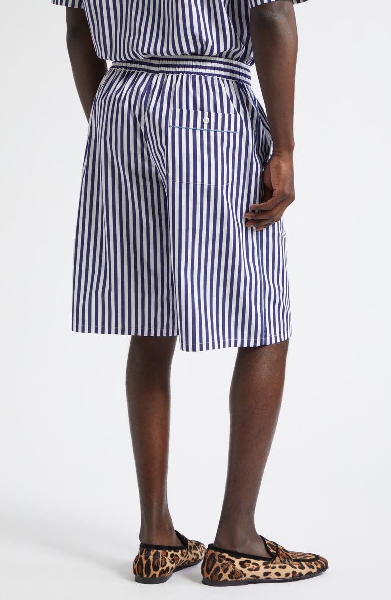 Dolce&Gabbana Stripe Cotton & Silk Poplin Bermuda Shorts, Alternate, color, S8056 Rigato