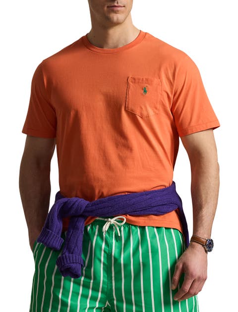 Big & Tall Classic Fit Jersey Crewneck Pocket Tee