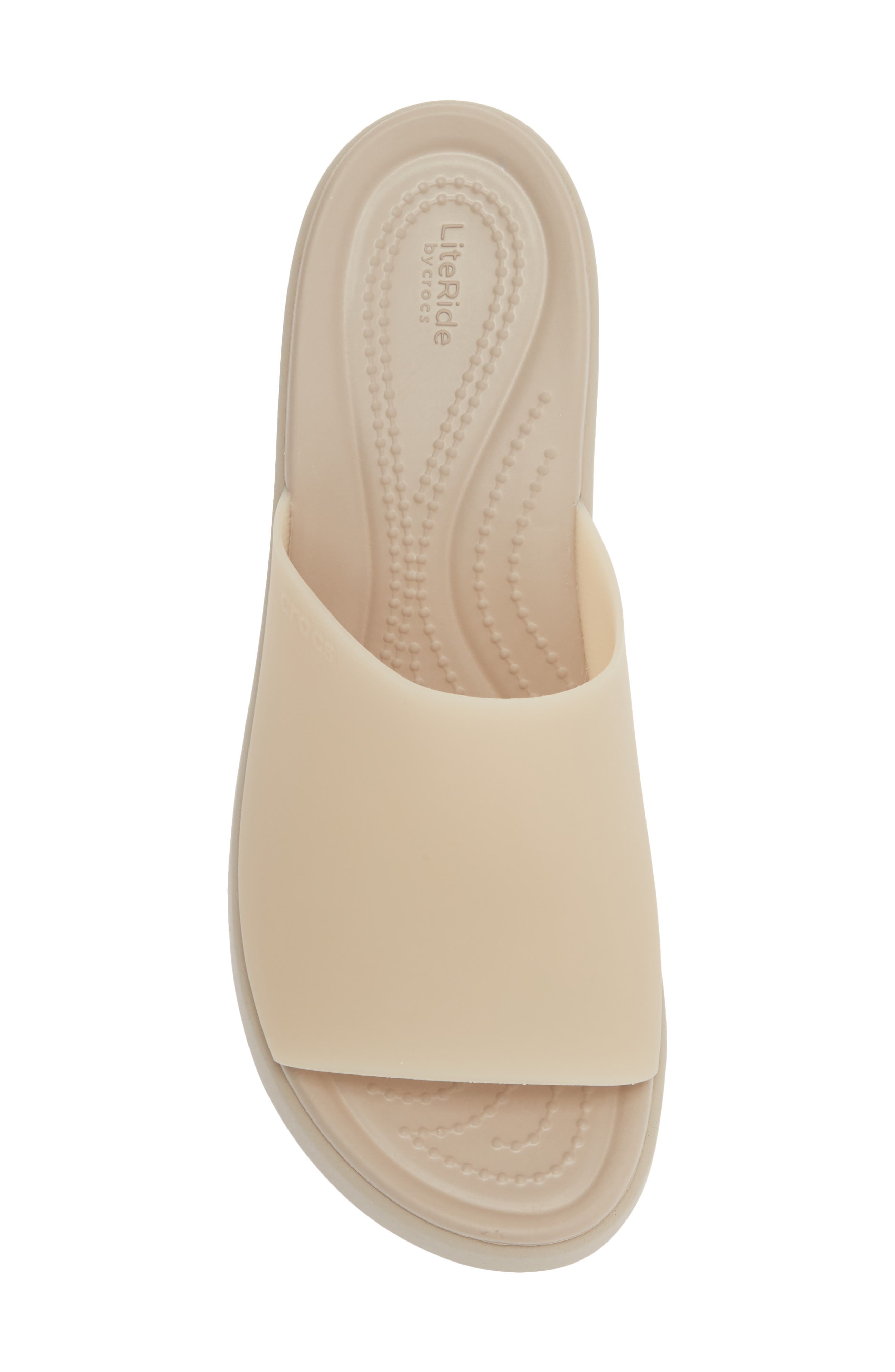 CROCS Brooklyn Platform Slide Sandal, Alternate, color, Taupe