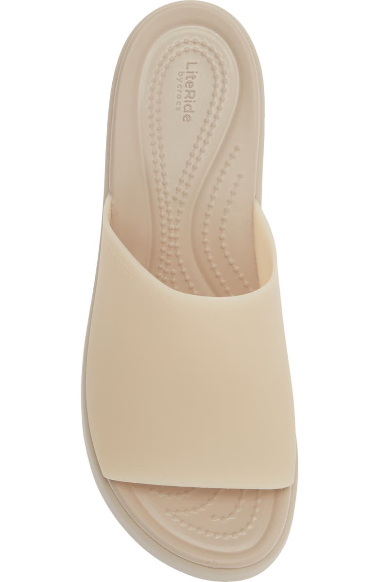 CROCS Brooklyn Platform Slide Sandal, Alternate, color, Taupe