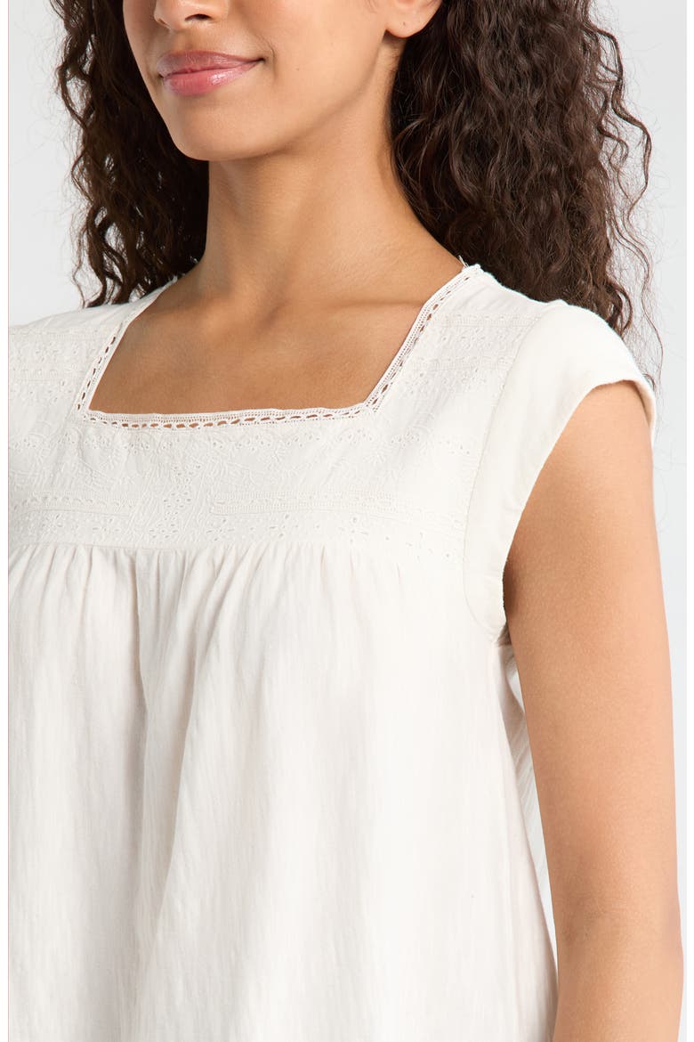 Eyelet Lace Top, Alternate, color, WHISPER WHITE