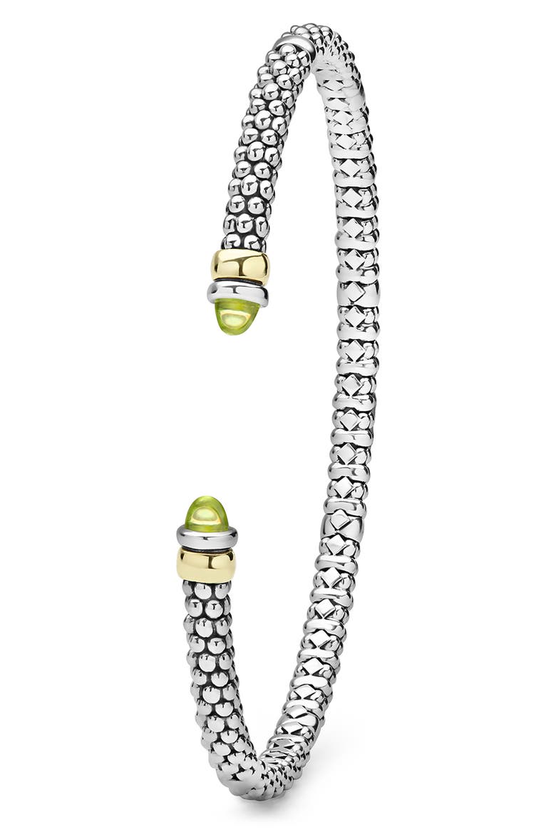 Caviar 14k Gold & Sterling Silver Peridot Bracelet, Alternate, color, PERIDOT