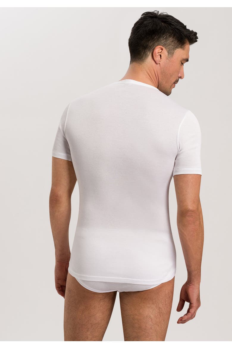 Cotton Pure Fitted Cotton V-Neck T-Shirt, Alternate, color, White